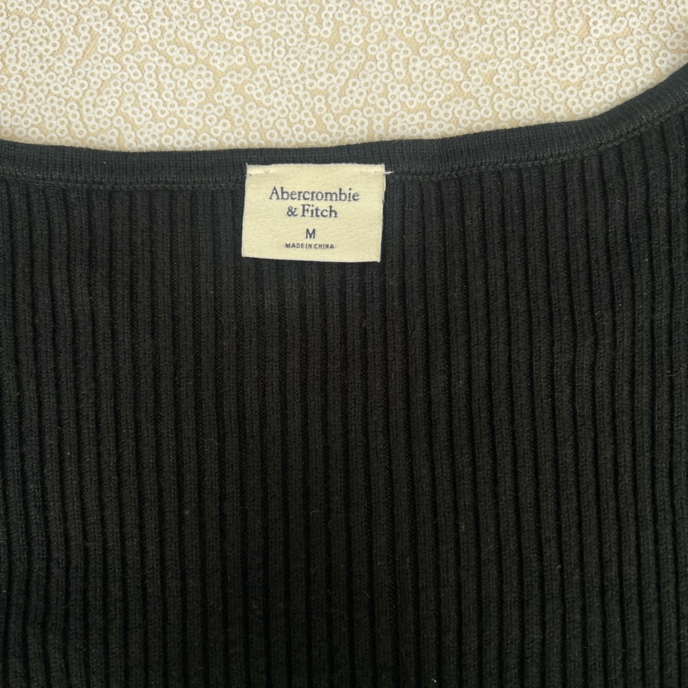 Abercrombie & Fitch Black Ribbed Bodysuit